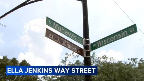 Ella Jenkins death: Chicago honors late children's music pioneer with street sign at Mohawk, Wisconsin streets on North Side