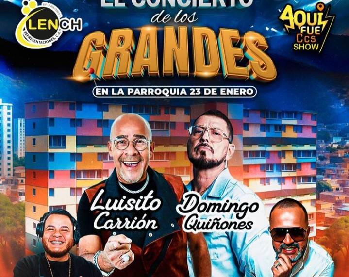 Caracas bailará salsa con Luisito Carrión y Domingo Quiñones el 13 de septiembre