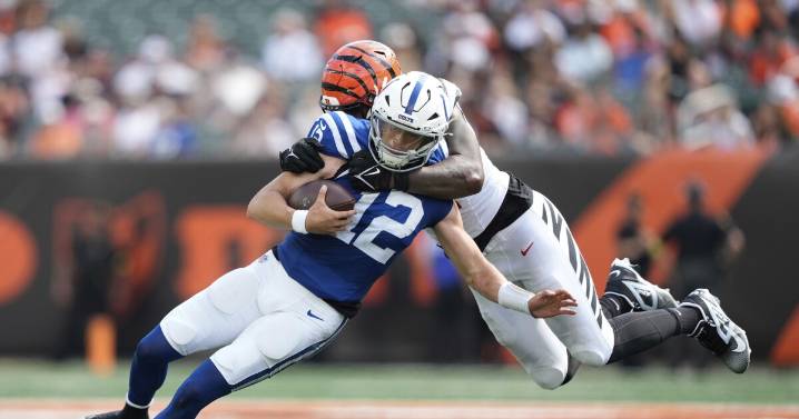 Third-string QB Riley Leonard shines as Colts beat Bengals 41