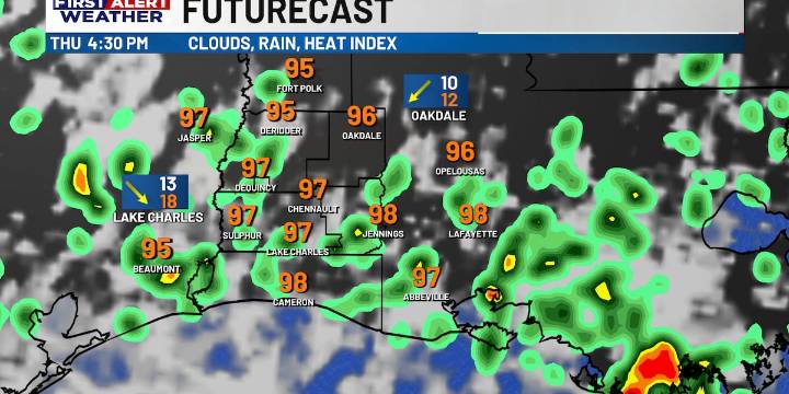 First Alert Forecast: Better coverage of showers and storms for the next few days