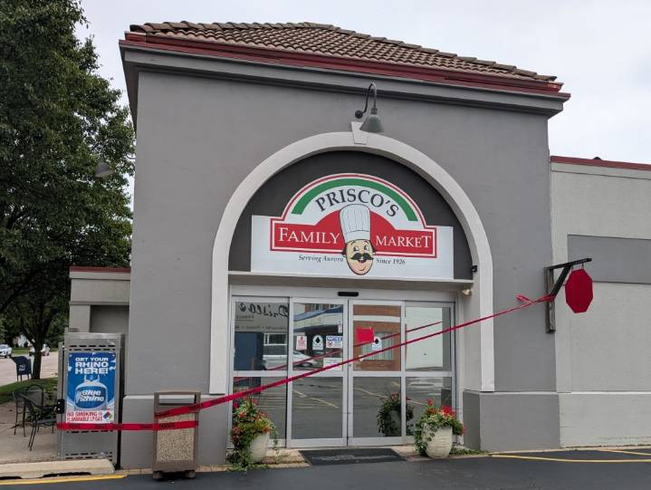 Prisco's Family Market in Aurora closed after storm damage