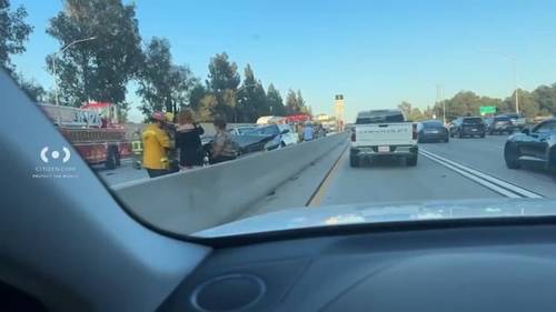 10 people, including child, injured in violent multi-vehicle crash on 210 Freeway in Glendora