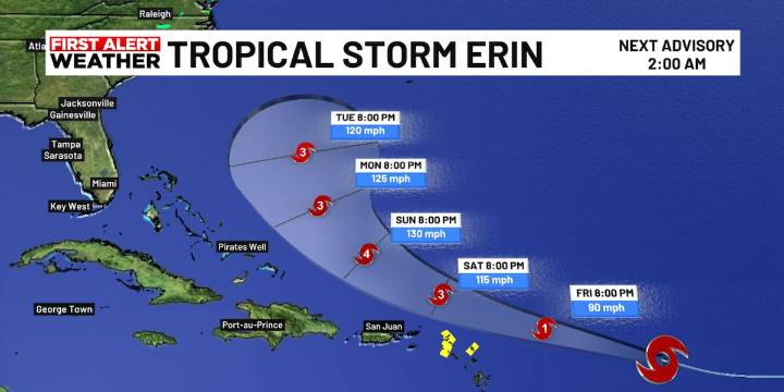 Erin about to become a hurricane. Will Florida feel anything?