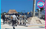 Guardia Nacional se une al combate del incendio en Holbox