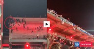 Hincha de La U se lanzó desde altura para evitar linchamiento en estadio de Independiente