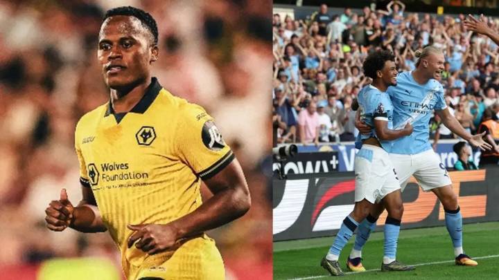 Jhon Arias debutó en la Premier League con un Wolverhampton que acabó goleado por el Manchester City: video