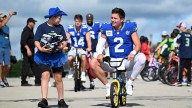 Seahawks Take Part In 'Great Tradition' Of Biking To Joint Practice With Packers