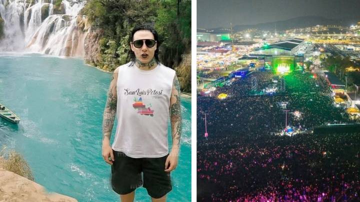 Nada detuvo el concierto masivo de Marilyn Manson en la Feria de San Luis; hasta nadó en El Meco