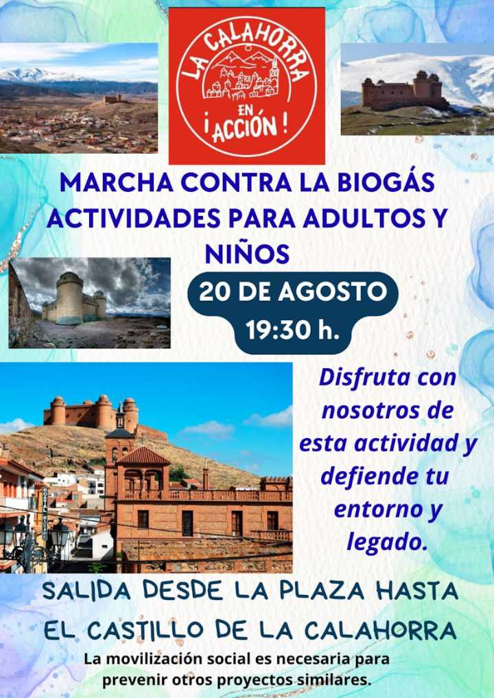 Convocan en La Calahorra una marcha contra la planta de biogás y macrogranjas
