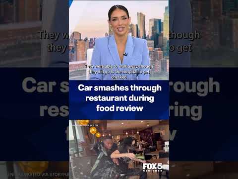 Car crashes through Houston restaurant as influencers film food review