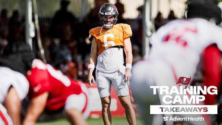 Training Camp Takeaways: Baker Mayfield and Lavonte David Return to Practice, Signing of Teddy Bridgewater and More