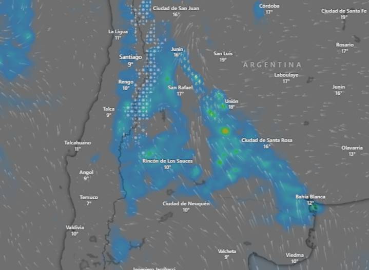 Precipitaciones, vientos y nevadas. Este sábado llega la tormenta de Santa Rosa y el SMN alertó por condiciones adversas en distintas regiones