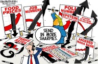 Editorial cartoons for Aug. 10, 2025: Trump vs. statistics, Texas redistricting, vaccines canceled