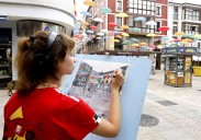 Torrelavega, óleo sobre lienzo en las fiestas