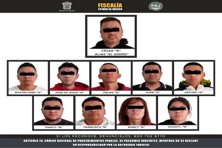 Detenidos 10 relacionados con el homicidio de Dulce, niña privada de la vida en Chalco