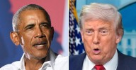 'Jealous' Donald Trump Slammed for Moving Barack Obama's Portrait Into Hidden White House Stairwell: 'How Pathetic'