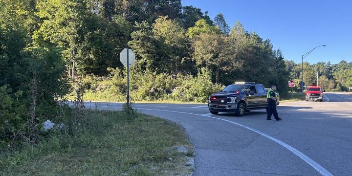Fatal crash closes a road near an airport