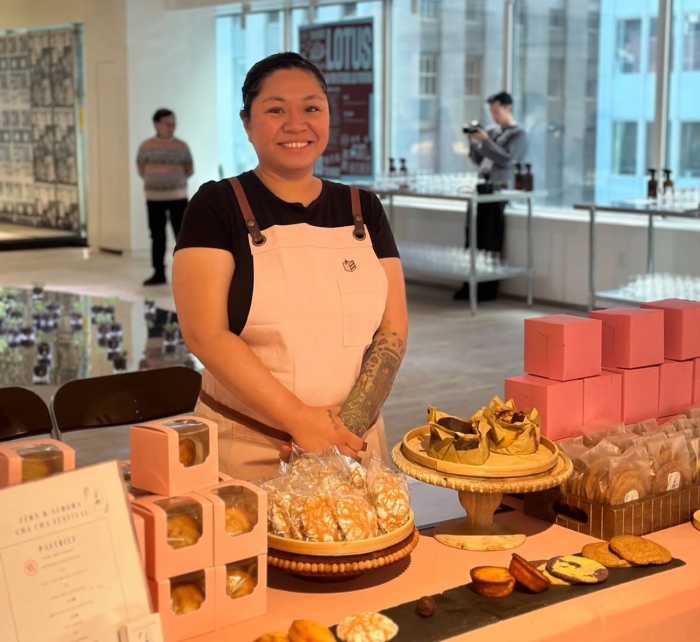 Fern and Aurora brings ube donuts and Filipino