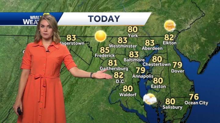 Weather: Comfortable temperatures, tropical humidity on the way in Maryland