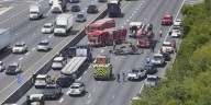 LIVE: Rollover crash shuts down interstate in Antioch