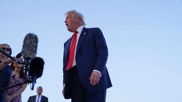 Trump's approval ratings in California, the U.S. for…