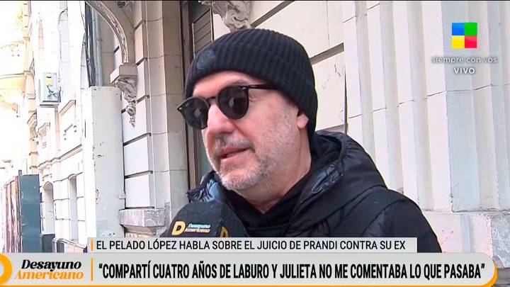 El Pelado López fue contundente sobre el juicio de Julieta Prandi a Claudio Contardi