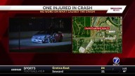 Overnight crash sends one person to hospital