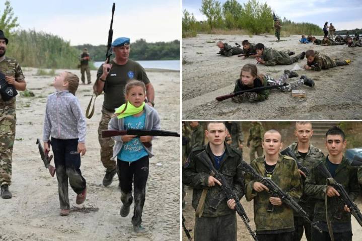 Russian kids with grenades, rifles train to be next generation of Putin's military