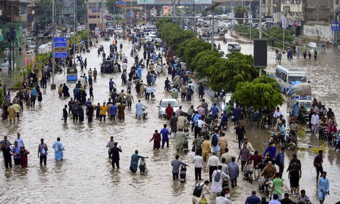 Lluvias monzónicas en Pakistán