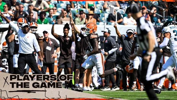Pierre Strong Jr.'s 89 rushing yards leads all Browns rushers vs. Eagles