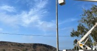 El camino del Cañón Rosarito está siendo iluminado