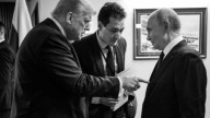 ‘Time-traveller’ spotted in Trump photo showing president jabbing finger at Putin
