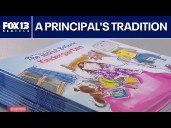 Principal's tradition to welcome kindergartners
