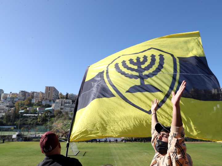 Far-right Israeli football fans set off pyrotechnics in Latvia’s capital