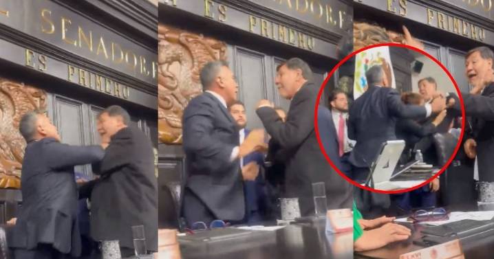 ¡A golpes en el Senado! “Alito” Moreno y Gerardo Fernández Noroña desatan caos tras concluir la Comisión Permanente y se acusan mutuamente de agresión