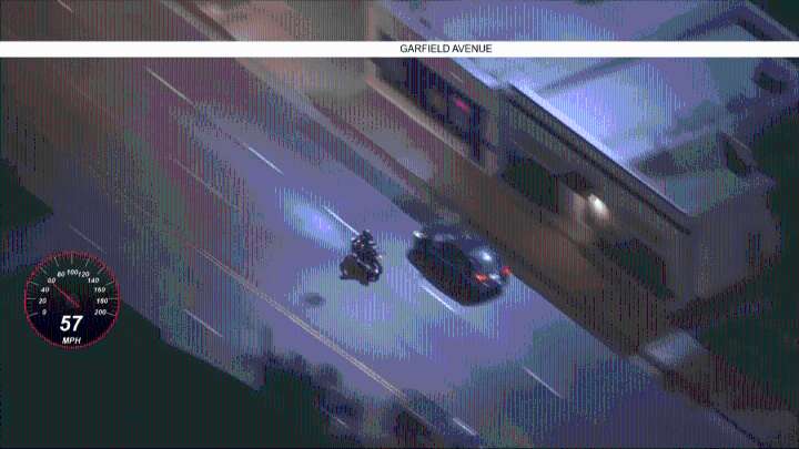 Live: Police in pursuit of a motorcycle in San Gabriel Valley