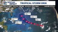 Tropical Storm Erin expected to strengthen into Hurricane tomorrow