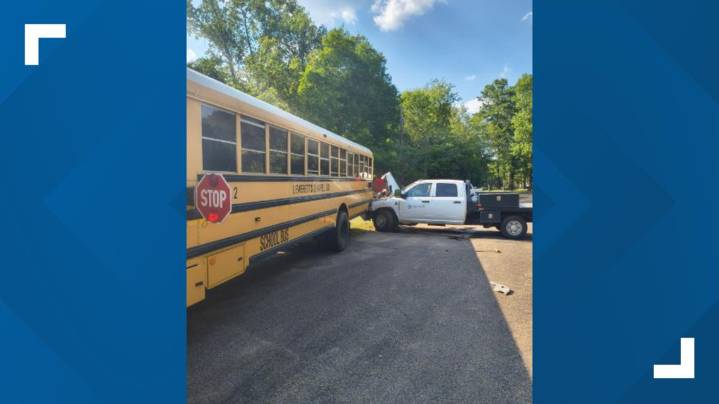 Leverett's Chapel ISD bus carrying students rear