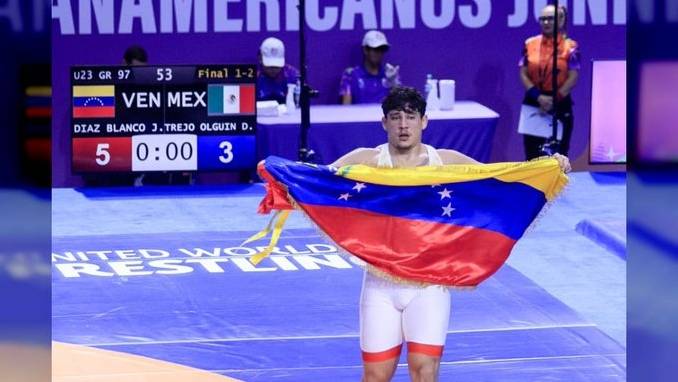 Panamericanos Junior: Venezolano Juan Díaz ganó medalla de oro en la lucha grecorromana