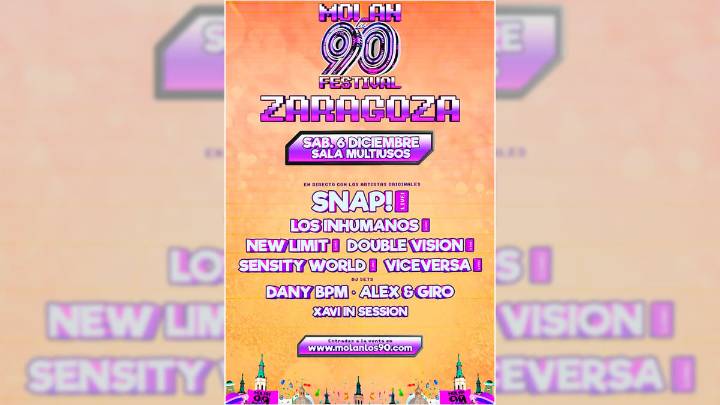 Snap!, New Limit y Viceversa aterrizan en diciembre en Zaragoza para demostrar que "¡Molan los 90!"