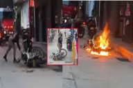 Mujer quemó la moto de su esposo en plena calle por infidelidad: ella le ayudaba a pagarla