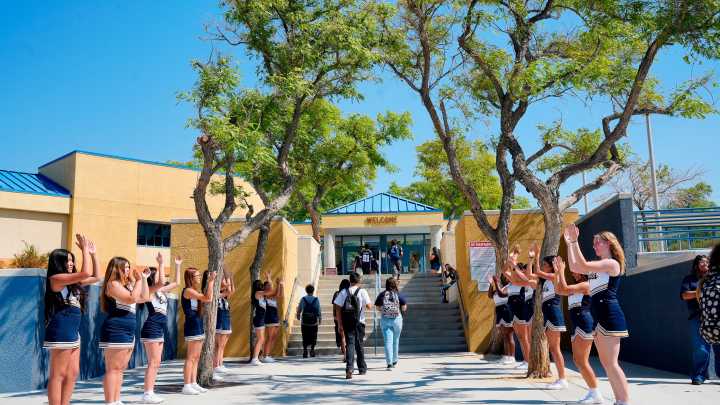 Scenes from the first day of school at Desert Hot Springs High School