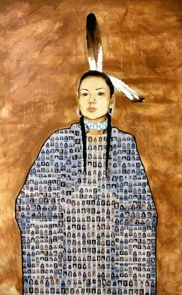 Student promotes mural honoring indigenous women