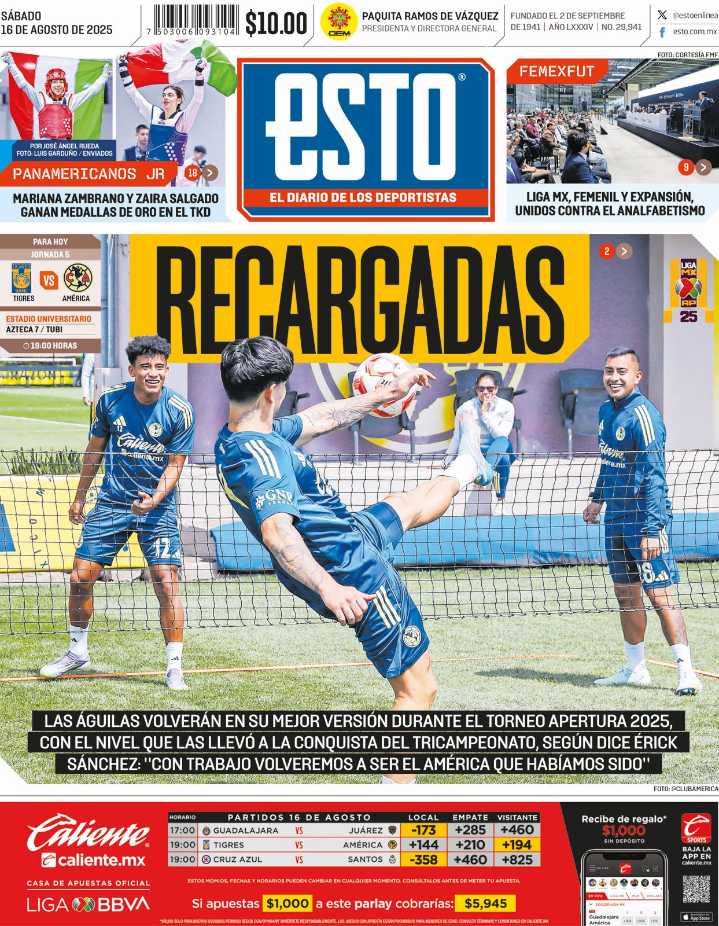 La portada 16 de agosto del 2025