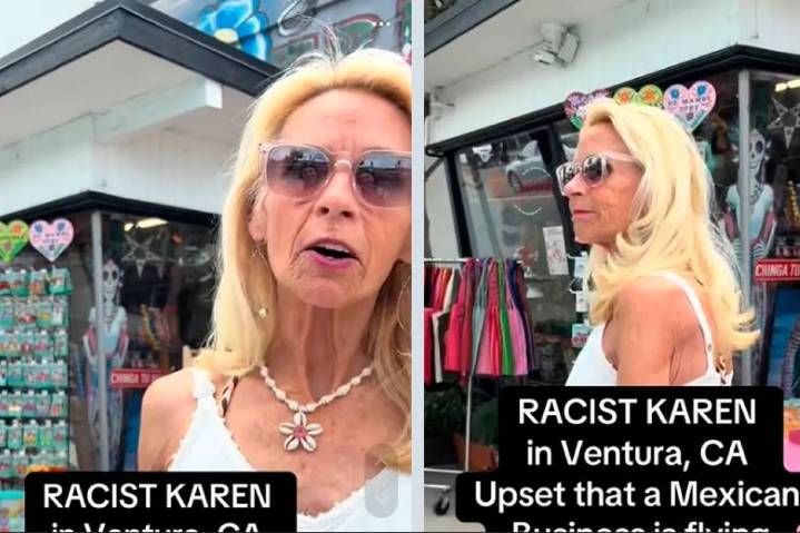 Video: Mujer reclama a latina en EU por ondear la bandera de México