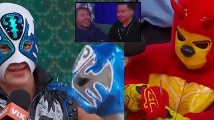 La Casa de los Famosos: Atlantis Jr. y Kemalito regalan sus máscaras a Abelito y Aldo