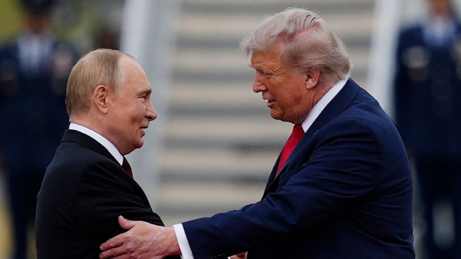 Trump and Putin shake hands in Alaska to kick off summit