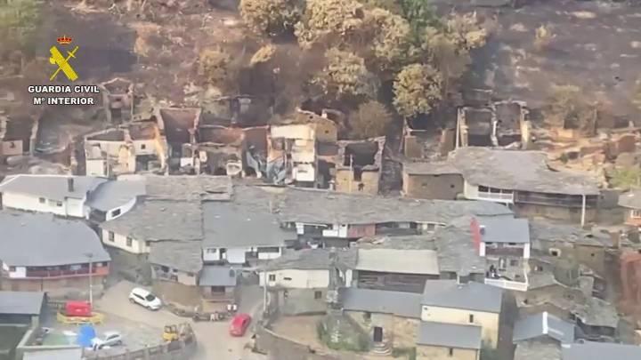 Las impactantes imágenes aéreas que muestran la devastación de los incendios en Ourense