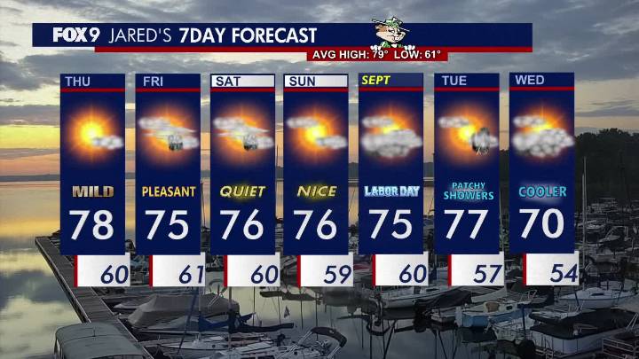 Minnesota weather: Pleasant sunshine after morning fog Thursday