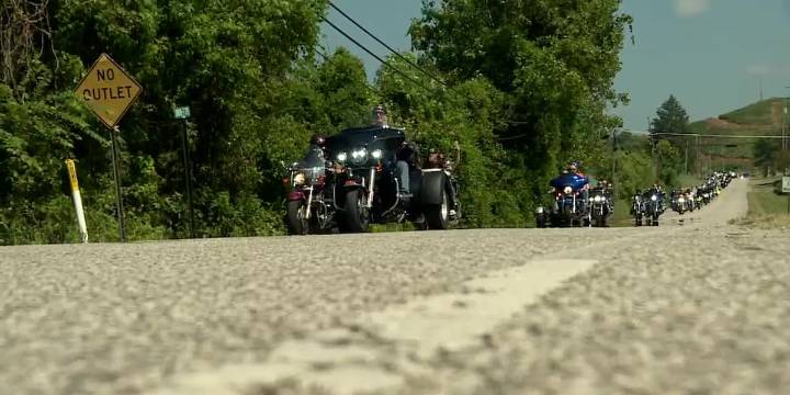 Bikers escort family of 6-year-old crash victim to cemetery